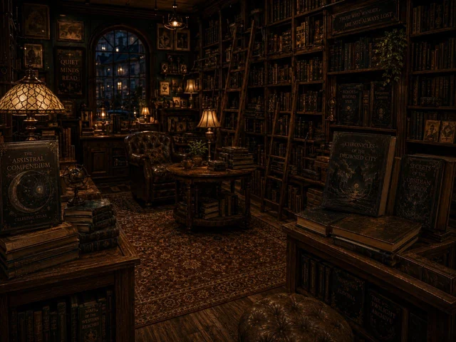 An old library filled with forgotten stories, celestial maps and mysterious volumes waits in silence. Somewhere among its endless shelves, Tiny has become part of the collection.